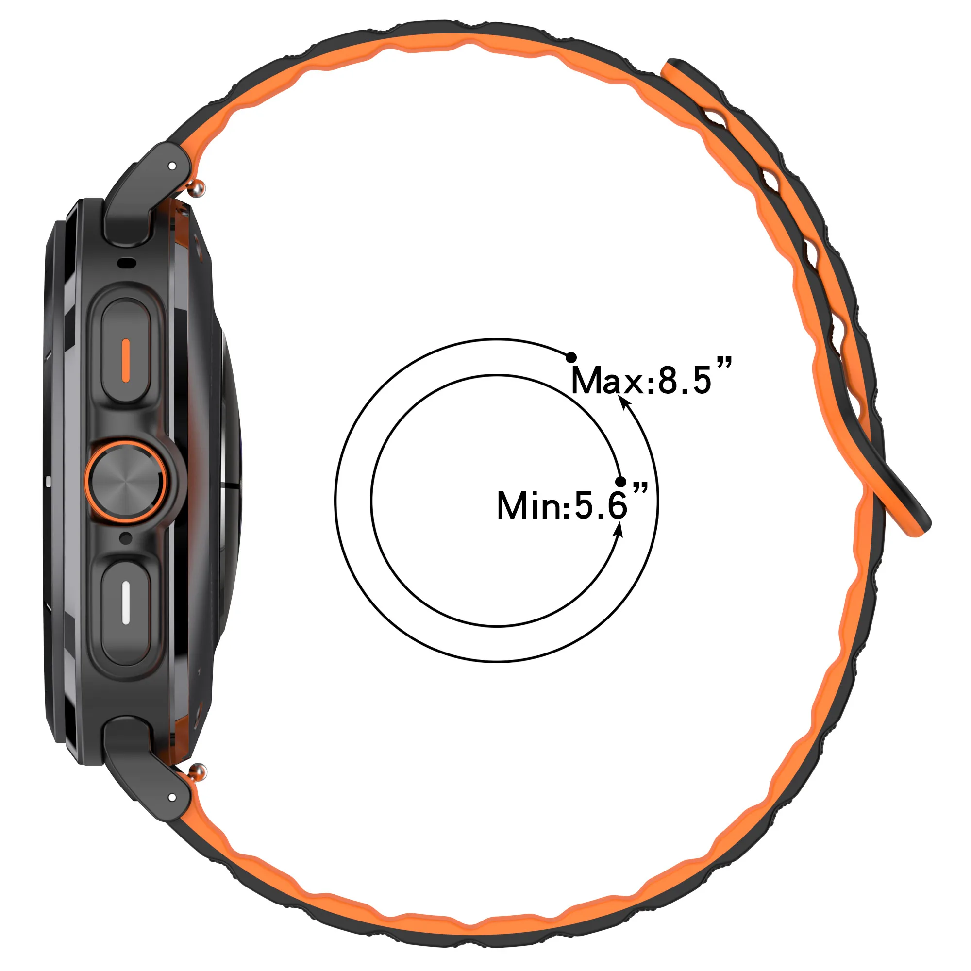 Wheel pattern Silicone strap magnetic strap watch strap watch band for Samsung Galaxy Watch 7 Ultra 47mm