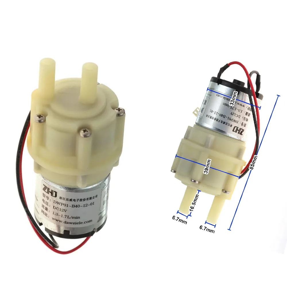 

528 Small Large Flow Rate Water Pump 1. 3L/min-1.7L/min DC6-12V Water Pump Diaphragm Pump