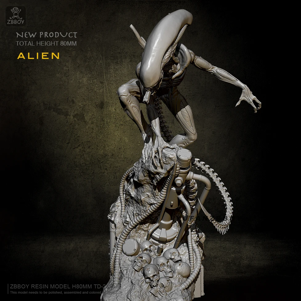 80MM Resin model kits Alien self-assembled TD-2330