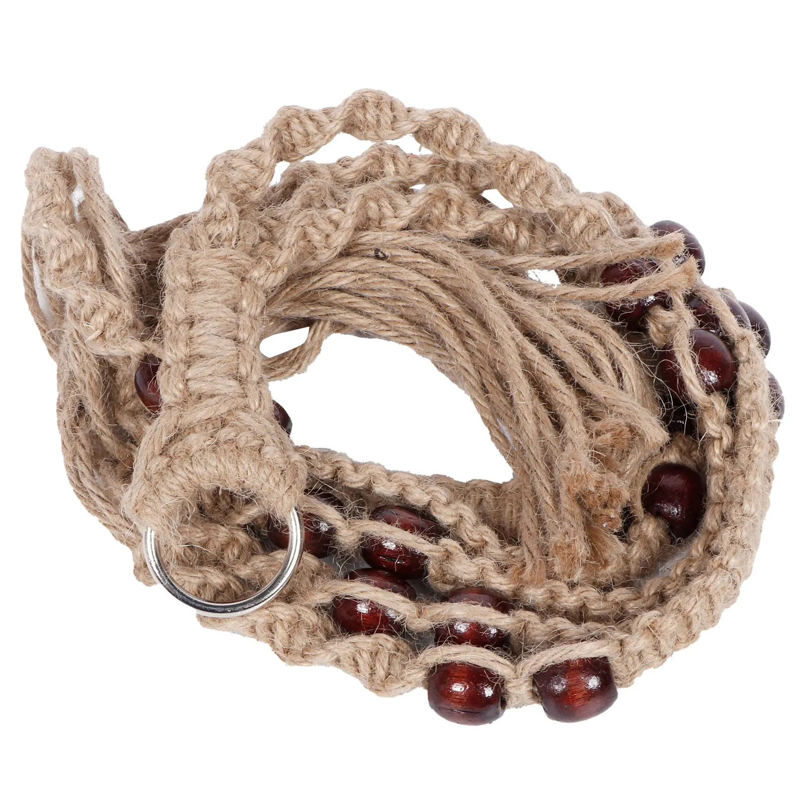 Flower Pot Holder Flowerpot Lifting Rope Plant Hanger Hanging Flowerpot Lifting Rope with Wooden Beads Indoor Outdoor Decoration
