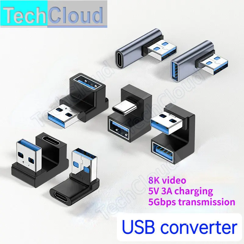 

USB-адаптер U-образной формы, 360 градусов, 10 Гбит/с