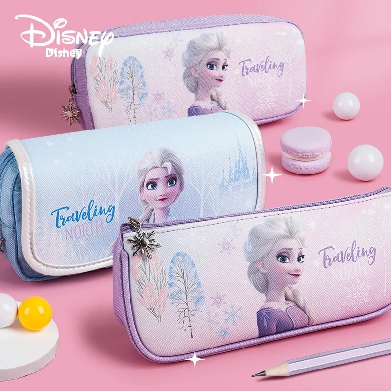 

Disney Children's Pencil Case, Primary School Student Ice And Snow Fantasy Stationery Bag, Large Capacity Cute Pencil Case