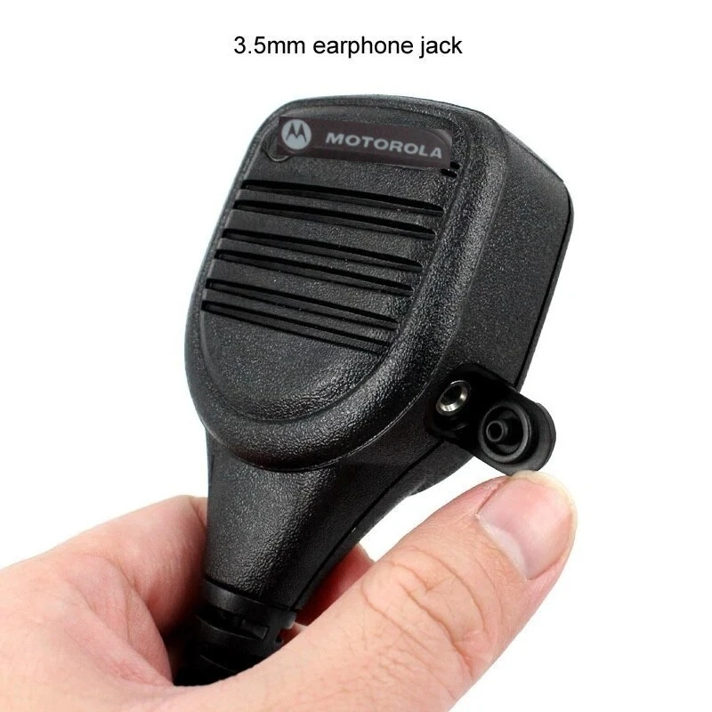 Moto IP54 PMMN4022A Speaker PTT Mic Microphone with 3.5mm Audio Jack for GP628 Plus PTX760Plus GP328Plus PTX700Plus GP338 Plus