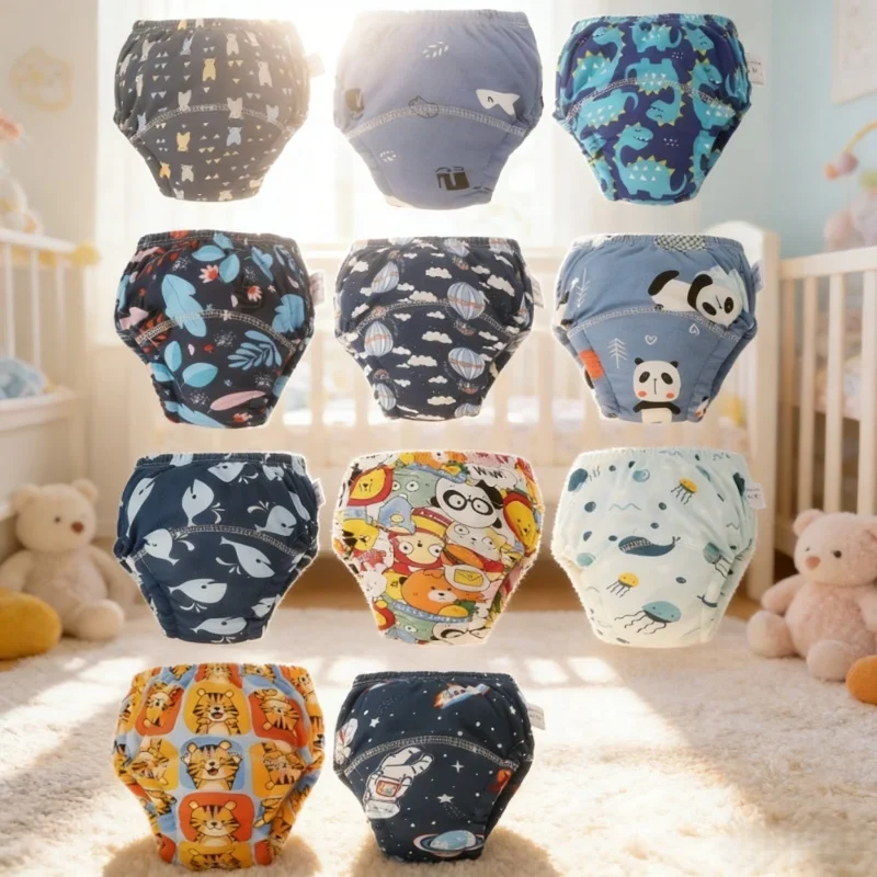 11pcs Set Training Pants Durable Washable Soft Comfortable for Toilet Potty Training Practical Essential Ideal Gift for Boy Girl