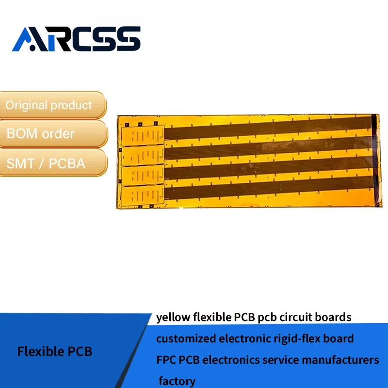 لوحات دوائر PCB PCB المرنة الصفراء مخصصة لوحة مرنة إلكترونية صلبة FPC PCB مصنع خدمة الإلكترونيات