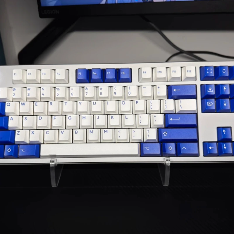 PBTfans Klein Blue R3 Custom Keycap Semi-Transparent & Solid Color Double-Shot Molding PBT & ABS Keyboard  Premium Keycap Set​