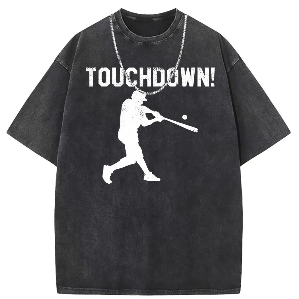 Baseball Shirts For Men Woman Kids Touchdown Funny Fun Shirt For Women Normal Sweatshirts Casual Cute Clothes Long Sleeve