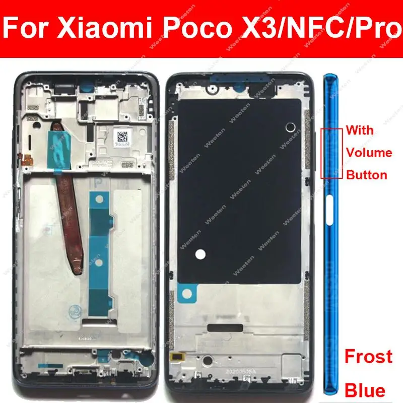 For Xiaomi Poco X3 Pro X3 NFC X3 Middle Housing Holder Cover LCD Supporting Front Frame Replacement Parts