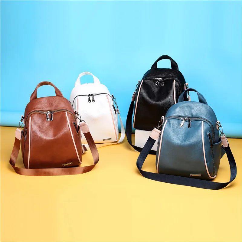 Mochilas multifuncionales de diseñador para mujer, mochila antirrobo de cuero para viaje, mochilas escolares de gran capacidad para niñas adolescentes