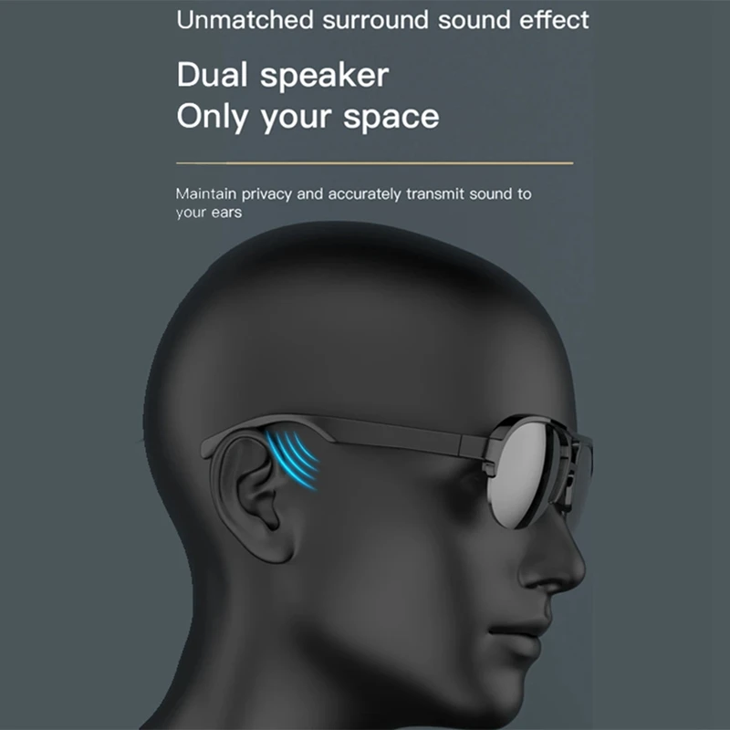 Occhiali da sole Bluetooth Occhiali intelligenti Chiamate in vivavoce Occhiali da sole musicali adatti per auricolari Bluetooth wireless mobili