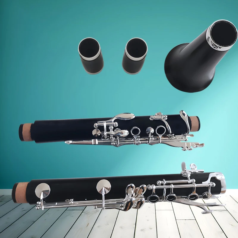 Ebony Clarinet Black Woodwind A Tone 18 Keys Wood Professional Clarinet Musical Instruments with Leather Case Nickel Silver Key