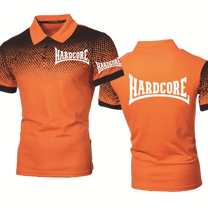 Summer Men's Polo Shirt Hardcore Ma1 Bomber Print High Quality Short Sleeves Man Harajuku Classic Tops Racing Motorcycle Racer image 5