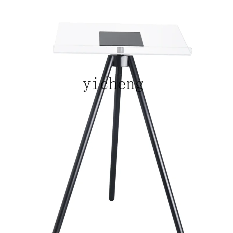 ZK Display Stand Floor Acrylic Bookstore Album Page Turning Reading Large Book Stand Tripod Magazine Rack