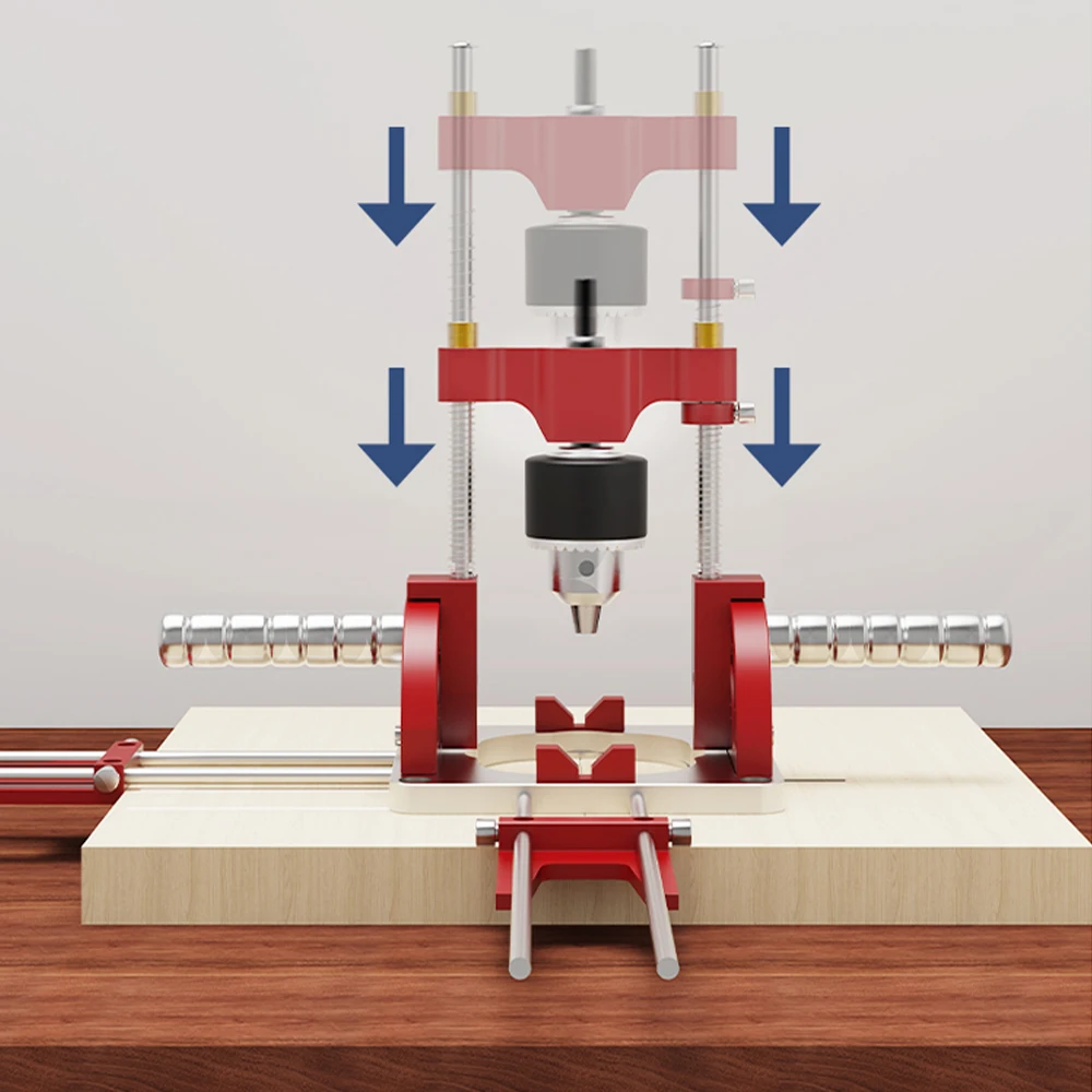 Allsome precisieboorgeleider voor boormachines, bevestigingshouder met meerdere hoeken en boorkop voor platte en ronde werkstukken