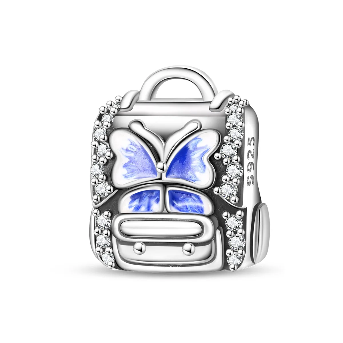 925 Sterling Silver Backpack Charms Beads Fit Original Bracelets Bag Keychain Earring Pendant Diy Travel Jewelry Gift