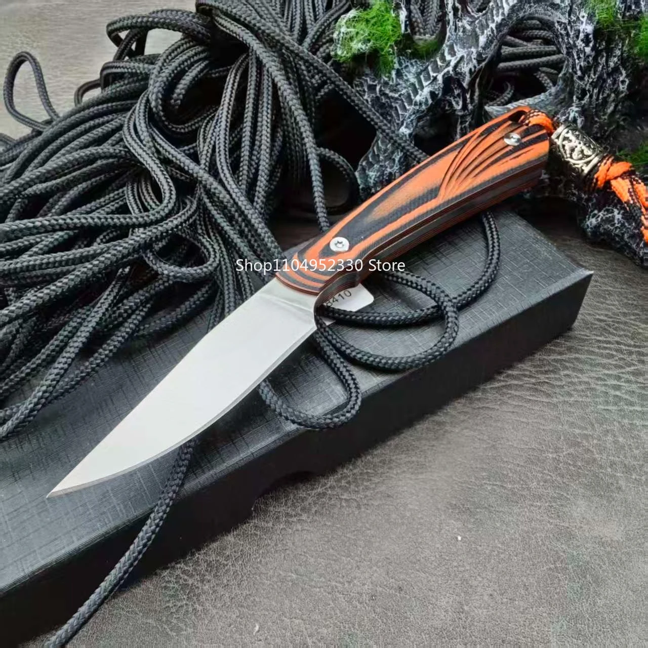 

Pocket Compact 8Cr13Mov Blade Fixed Blade Multitools Utility Knife Ergonomic Comfort G10 Handle for Daily Life Wilderness Trip