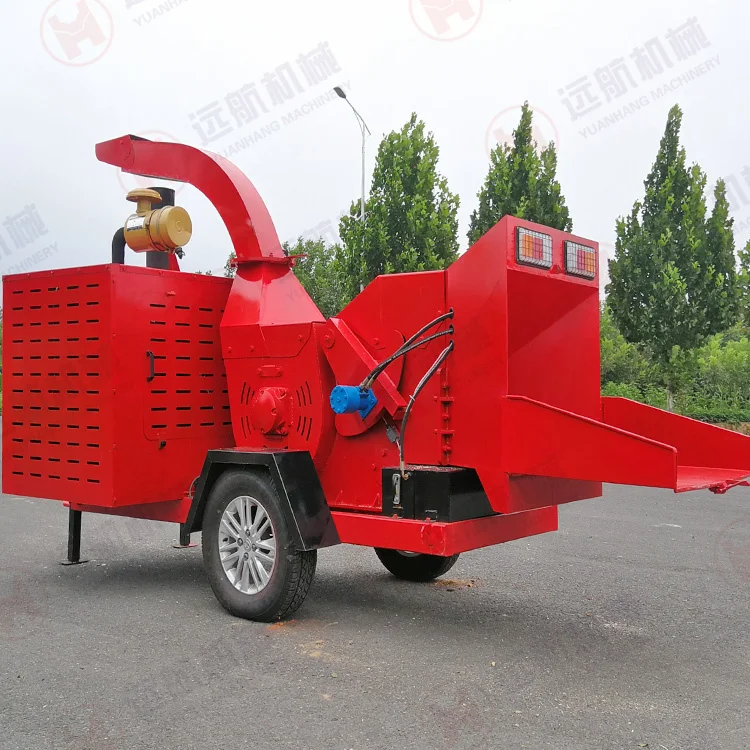 Low price Wood chipper tree branch chip log grinder  Wood shredder Hydraulic wood crusher machine for sale