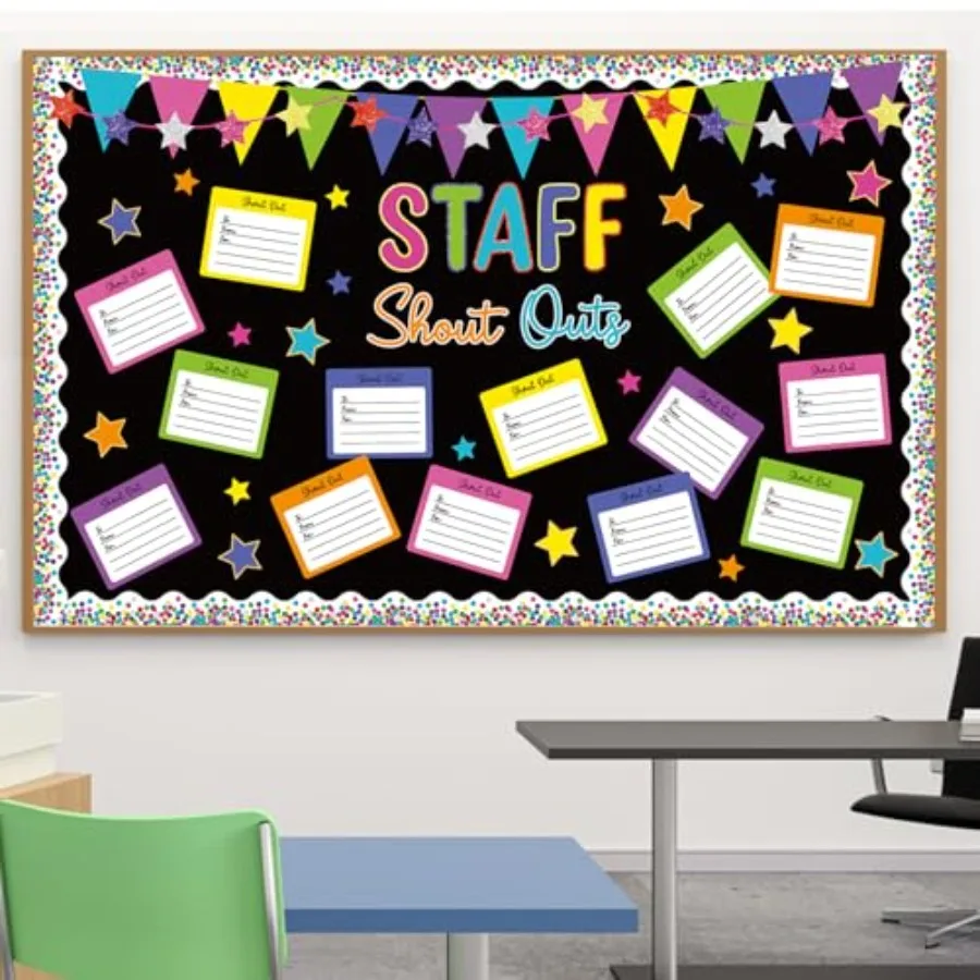 

Employee Recognition Bulletin Board Decor - 20 Paper Cutouts Expressing Appreciation and Acknowledgment Perfect for School Clas