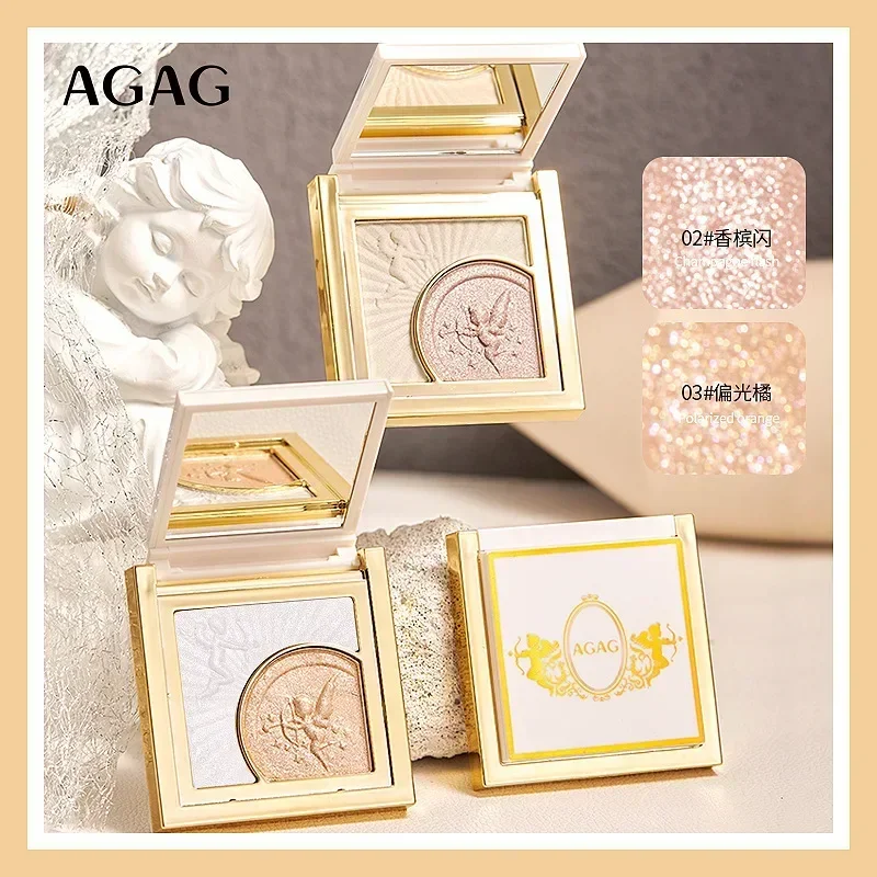 AGAG Palette di evidenziatori per il viso Trucco di bellezza rara Glitter per il corpo ad alta lucentezza Shimmer Glow Illuminatore per il viso Contouring a lunga durata