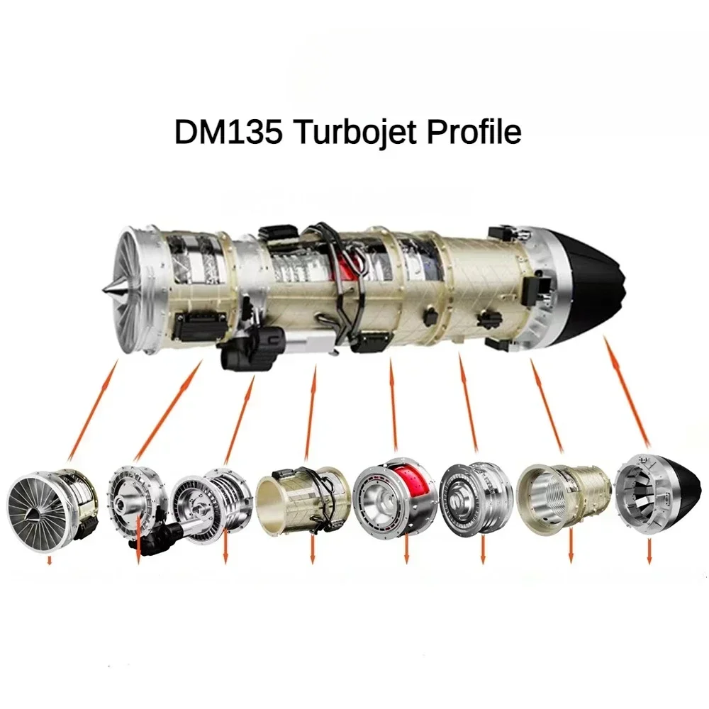 Turbofan Engine Model Metal Turbojet Small Bypass Ratio F35 Fighter Engine Assembly Model Laboratory Engine Model Teaching Aids