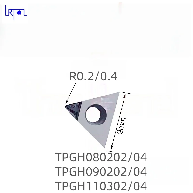 

PCD Insert TPGH080202/04 TPGH090202/04 TPGH110302/04Chip Breaking Turning Tool for Copper Aluminum Magnesium Fibre Glass Plastic