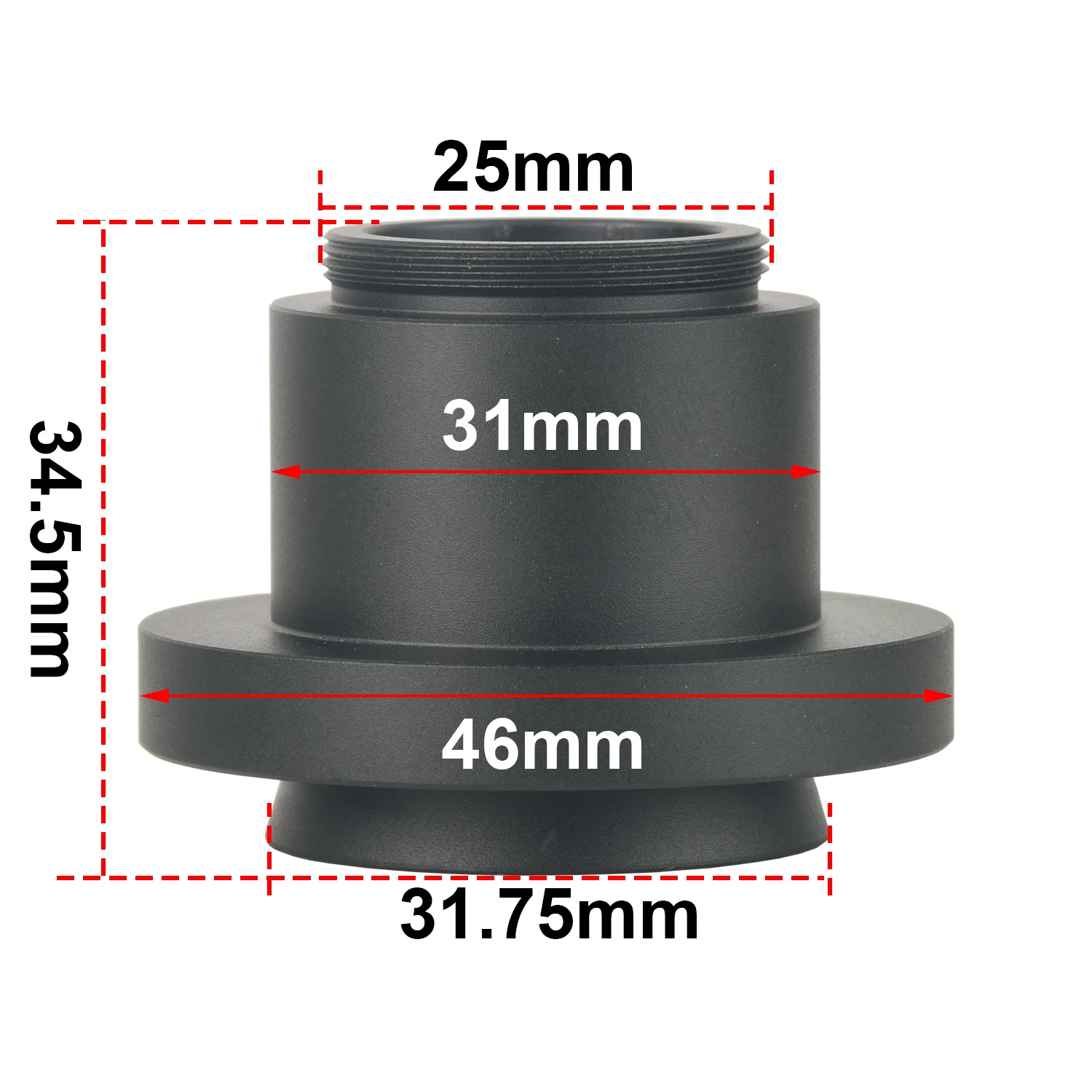 KOPPACE 1X Microscope Adapter, 31.75mm Microscope Mounting Interface, Camera C-Mount Adapter for Industrial Inspection ‌