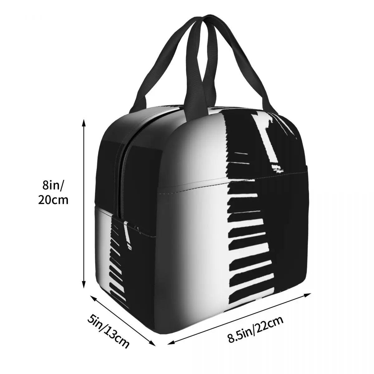 أكياس غداء معزولة مع حقيبة حرارية ، حقيبة بينو قابلة لإعادة الاستخدام ، حقيبة حمل كبيرة ، مناسبة للموسيقى ، لوحة مفاتيح بيانو ، موسيقى ، موسيقي ، آلة موسيقية ، عمل