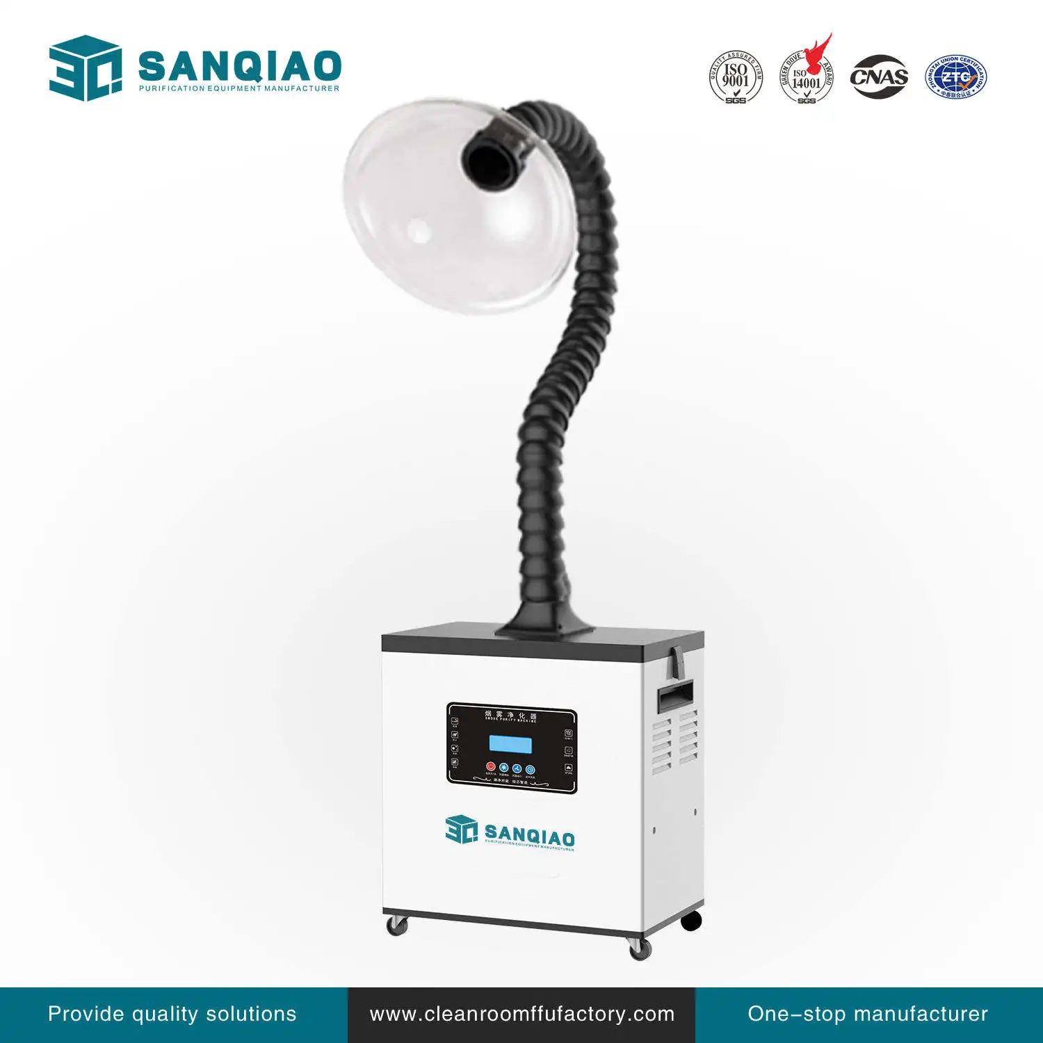 Extractor Machine 300W Air Flow Fume Extractor Portable Cleaner Nail Dust Collector Smoke Evacuator HEPA Filter