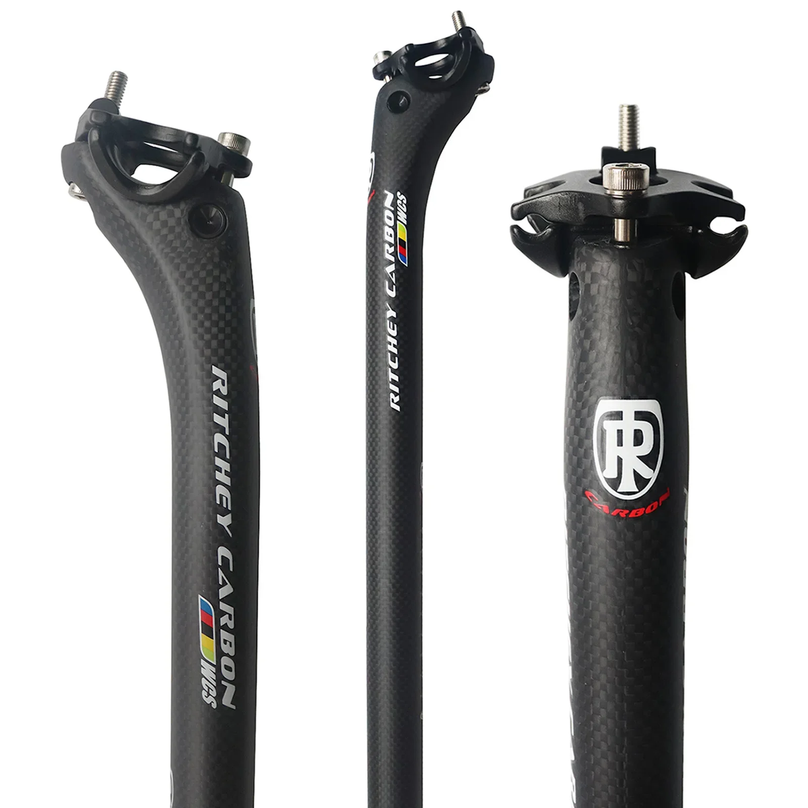 27.2//30.8/31.6mm Carbon Fiber MTB/Road Bike Seatpost 350/400mm - Lightweight Matte/Gloss Finish