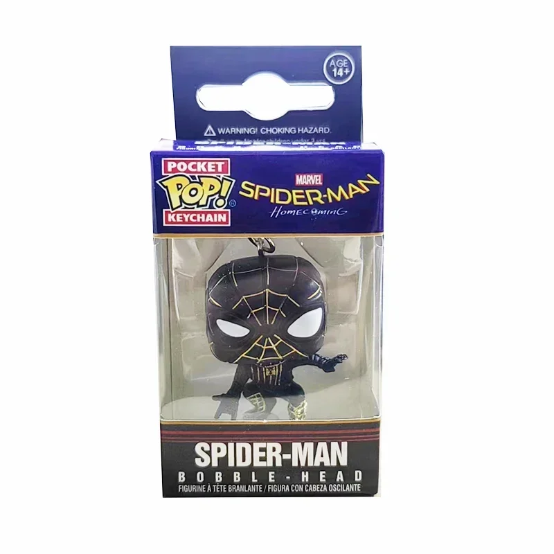 FUNKO POP Spider-Man the Spot Spider-GWEN GREEN GOBLIN ZOMBIE HUNTER SPIDEY Peter Parker Mysterio Keychain Vinyl Figure Toys view 4