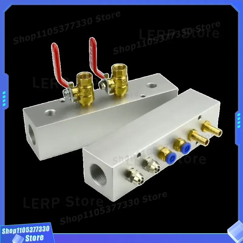 Aluminum Pneumatic Gas Diverter Bar With PC Air Pipe Connector For Industrial Automation System Efficient Air Flow