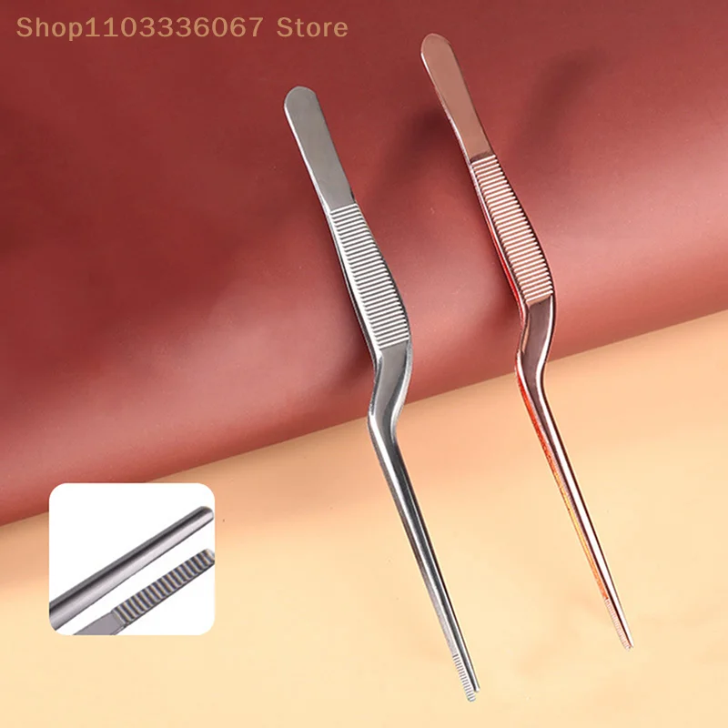 [HB]Ear Nose Earpick Wax Removal Forceps Angled Clamp Nasal Tool Curved Earwax Tweezers Clip Eyelash Remover Cleaner Tweezer