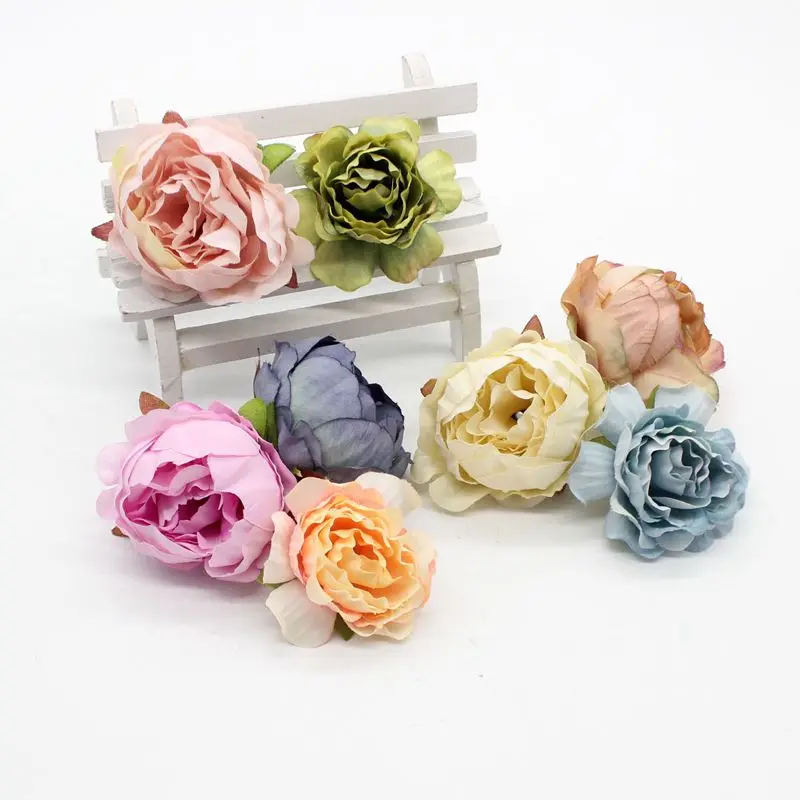 5 Pieces Peony  Bridal  Crown Accessories  Artificial Flowers for Gifts Box Festival Supplies DIY Home Wedding Decoration