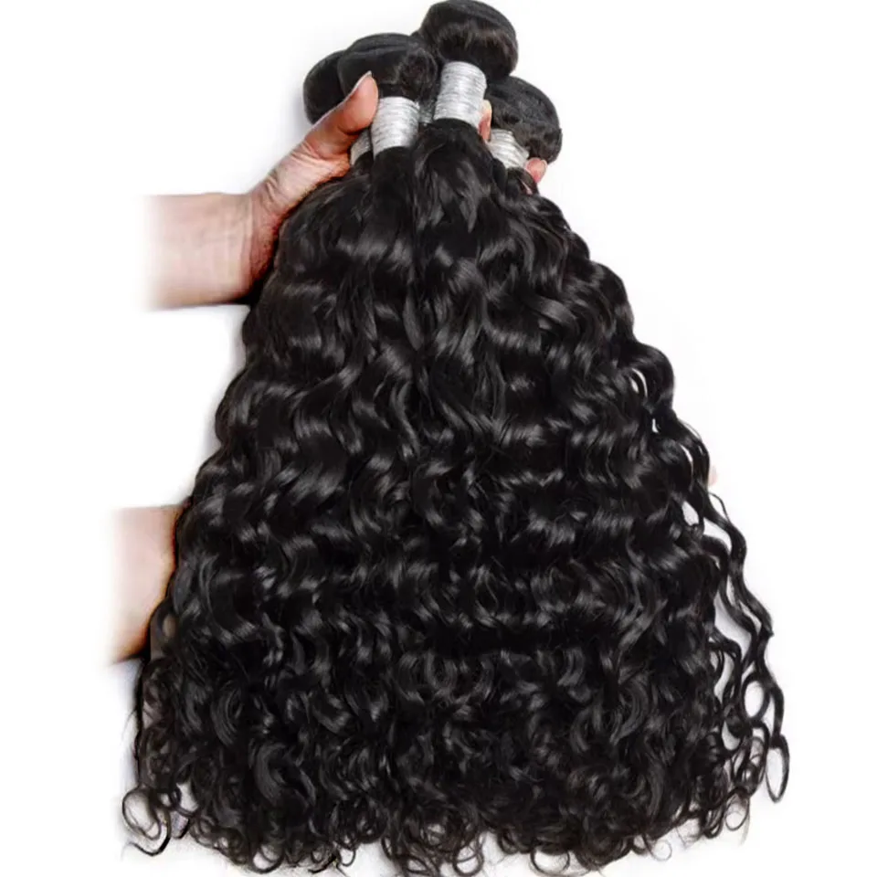 Water Wave Bundles Human Hair  Unprocessed Virgin Hair Cheap Wet And Wavy Hair 2/3/4 Bundles Deal Brazilian Raw Deep Curly