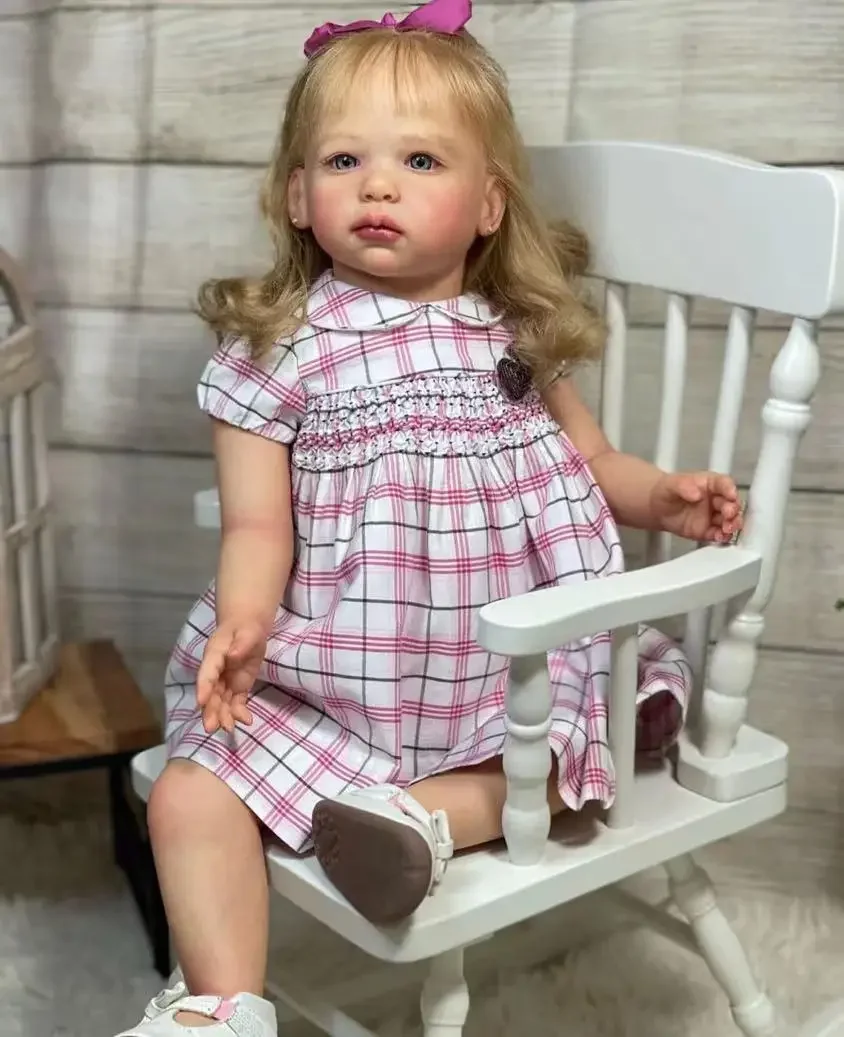 DLS Customized Limited Supply 28inch Reborn Baby Doll Lily With Hand-Rooted Hair Already Finished Doll With  Different Dress