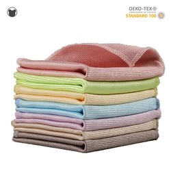 6/5/3PCS Set Microfiber Glass Polishing Cloth No Lint Bathroom Towel Cleaning Dishcloth No Traces Cloth Kitchen Accessories