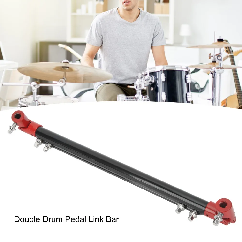 Albero motore del tamburo in metallo ​ ​ Doppia azionamento ​ Nero/Rosso ​ Collegamento al pedale per contrabbasso ​ ​ Sostituzione fai da te ​   Braccio connettore ​ ​ Collegamento del tamburo di calcio
