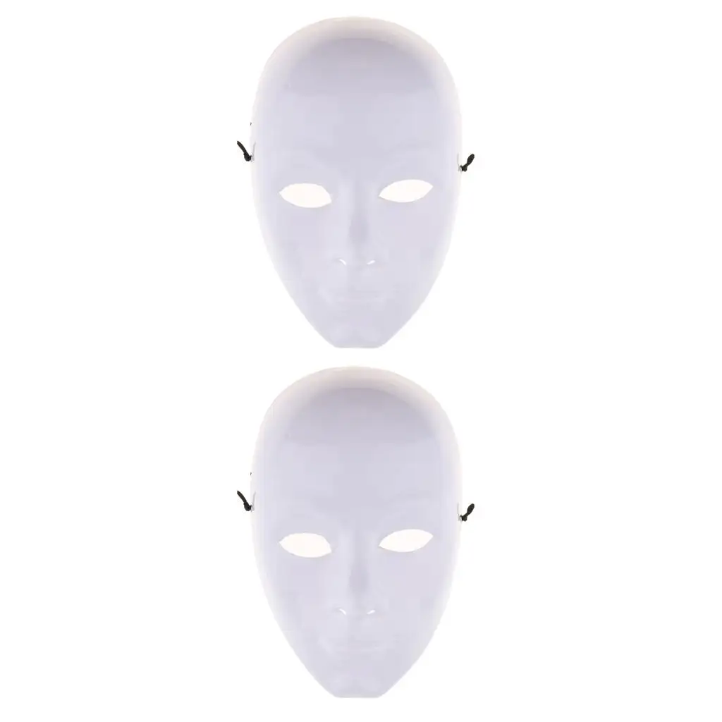 White Blank Face Masks Creative DIY Plain Mask for Adults Festival Art and Cosplay Event Supplies