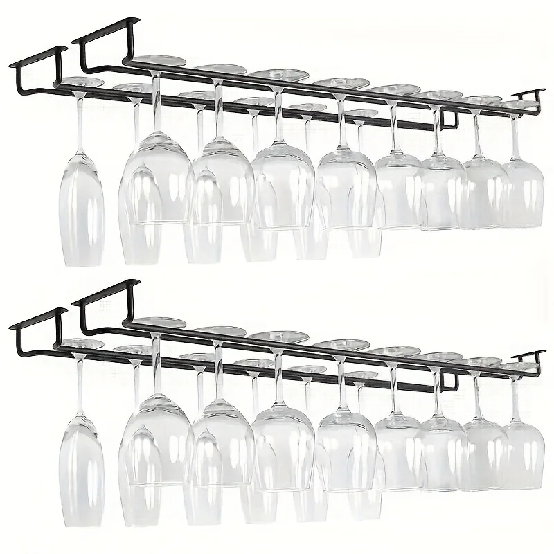 Wine Glass Rack, Under Cabinet Wine Glass Holder, Stemware Rack, Hanging Stemware Holder