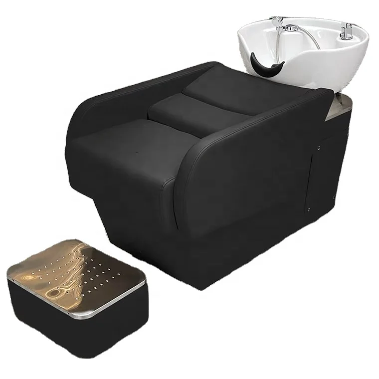 hot sale hair salon lay down washing salon shampoo bed and massage bed with sink