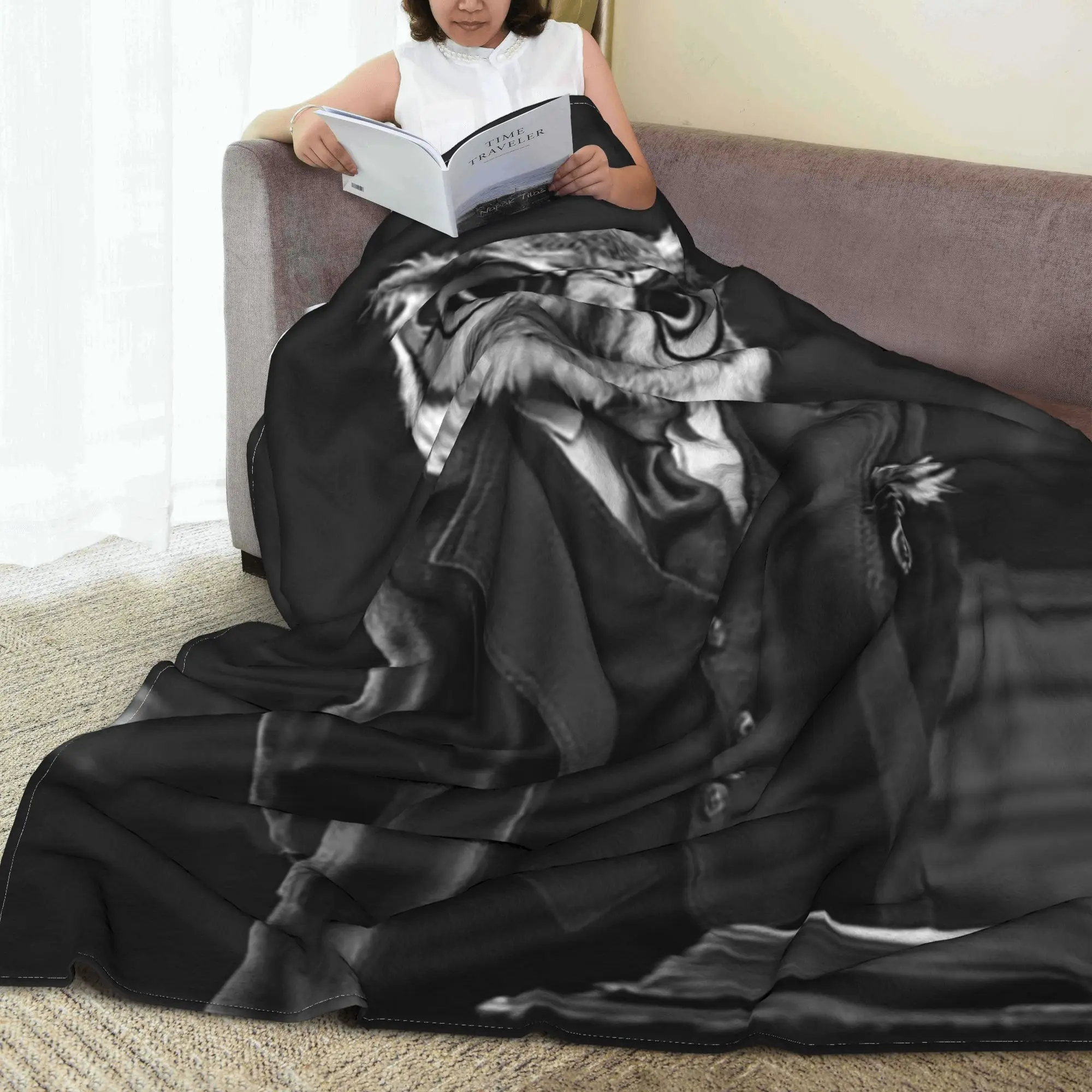 

Одеяло The Headmaster of Hollowpine Hall в викторианском стиле с совой мудрости, дышащее фланелевое одеяло для дивана, постельные принадлежности для путешествий