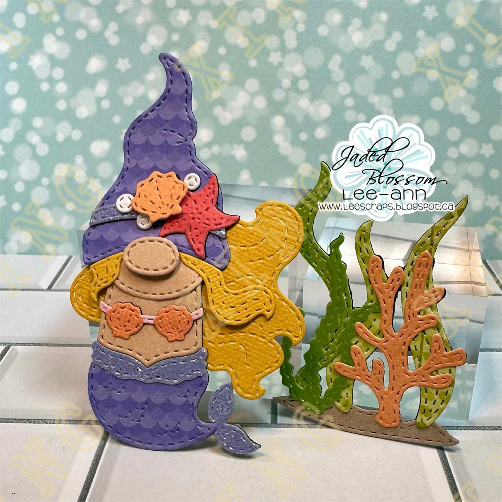 New Mermaid Add Ons Make a Splash Gnomie Metal Cutting Die Stamps Stencils Scrapbook Embossed Paper Card Album Craft Template view 3