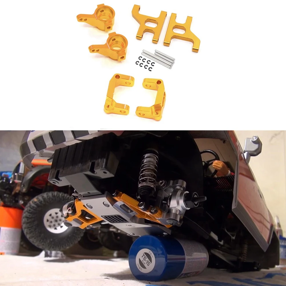 Juego de Suspensión con Soporte de Cubo de Dirección Delantero de Metal B24C para Coche RC Crawler 1/10 Tamiya CC01 CC-01, Piezas de Mejora