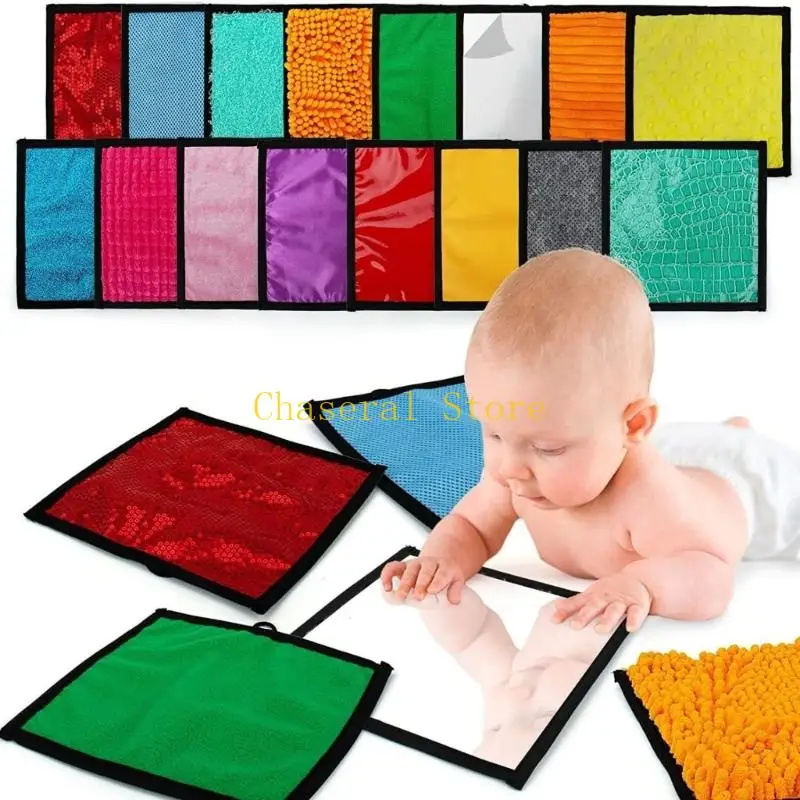 E7CE Multi Texture Educational Sensory Pad Mat For Infant Development Safe Soft 16Pcs