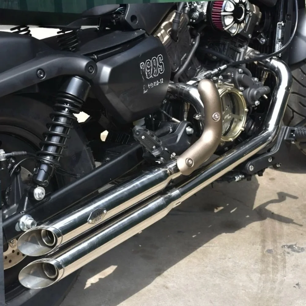 【Perfect fit】For QJMOTOR SRV 250V300 exhaust pipe srv 250v3002  srv 250V300 black and silver