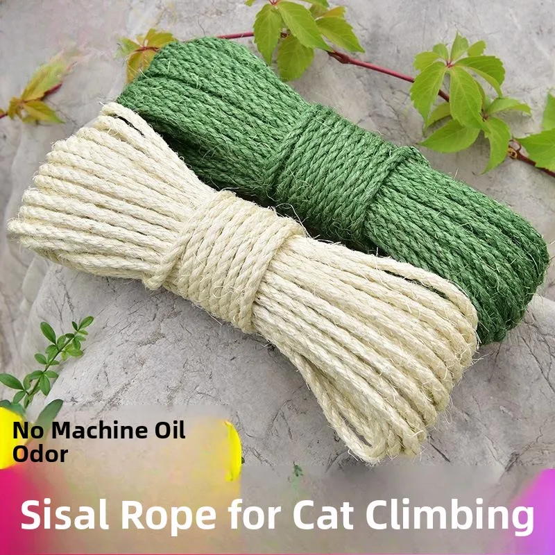 

Natural Fiberglass Scratching Post DIY Kit Green White Jute Rope Scratching Board Climbing Frame