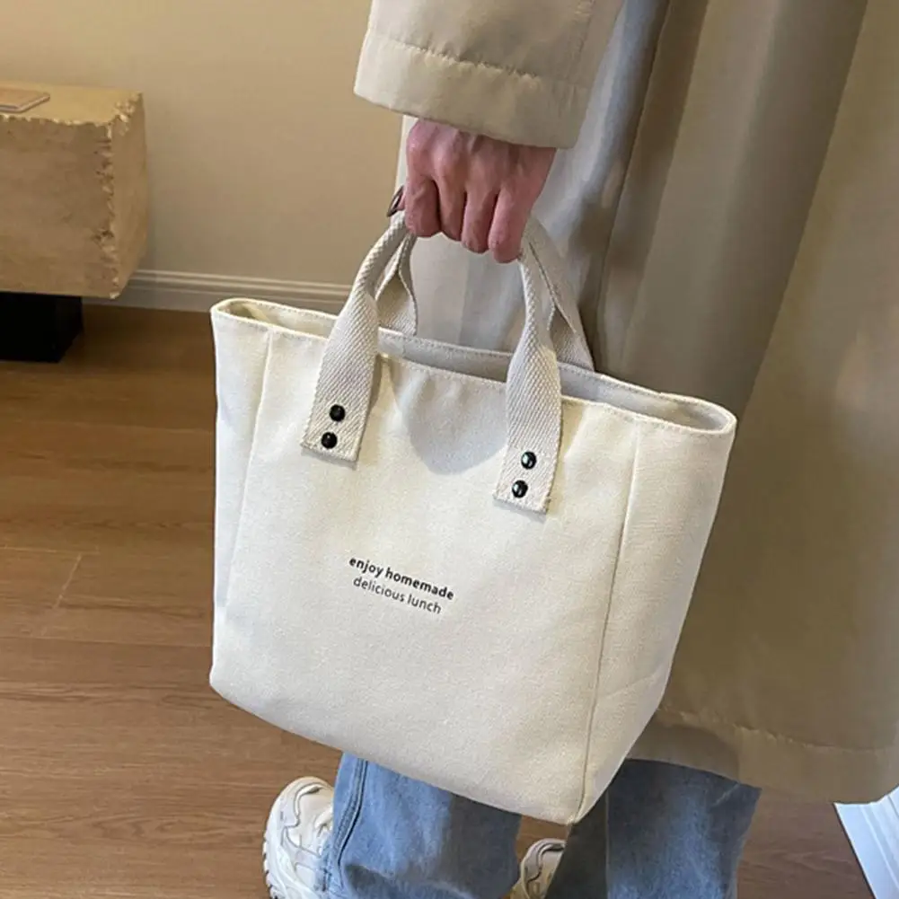 

Canvas Tote Bags for Women Simple Contrasting Designer Bags Fashionable Purse and Handbag For Shopping Travel J1C1