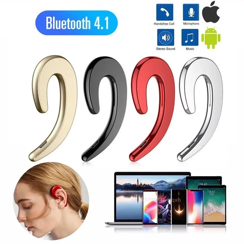 Bone Conduction Bluetooth Earphone Portable Unilateral Wireless Headset Hanging Ear Hearphones