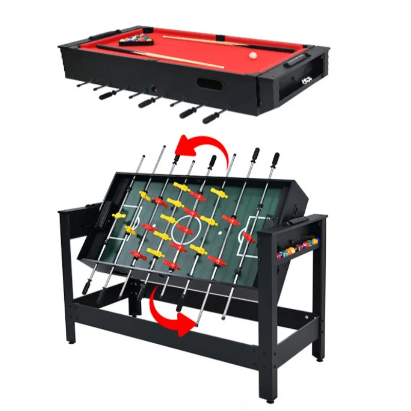 

2-in-1 Foosball Billiard Table Complete Full Accessories Vemas Multi Game Table Indoor Leisure Entertainment Equipment