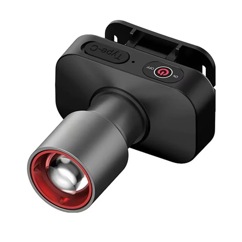 

PZHI-Strong Light Led Headlight Super Bright Zoom Flashlight USB Rechargeable For Fishing Light